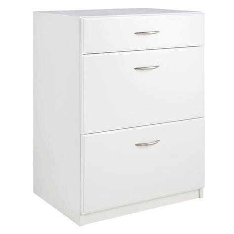 white laminate storage drawers